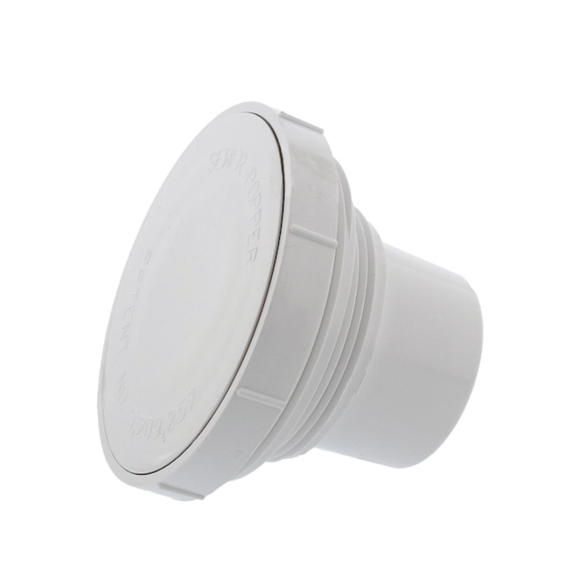 Septic Plug Sewer Relief Plug (Pop Off Cap) 3-in and 4-in White Round Cleanout