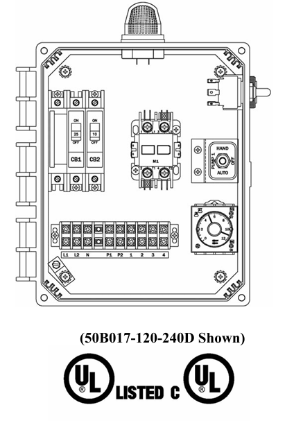 SPI 50B017-120/240D Model Simplex Dosing Control Panel