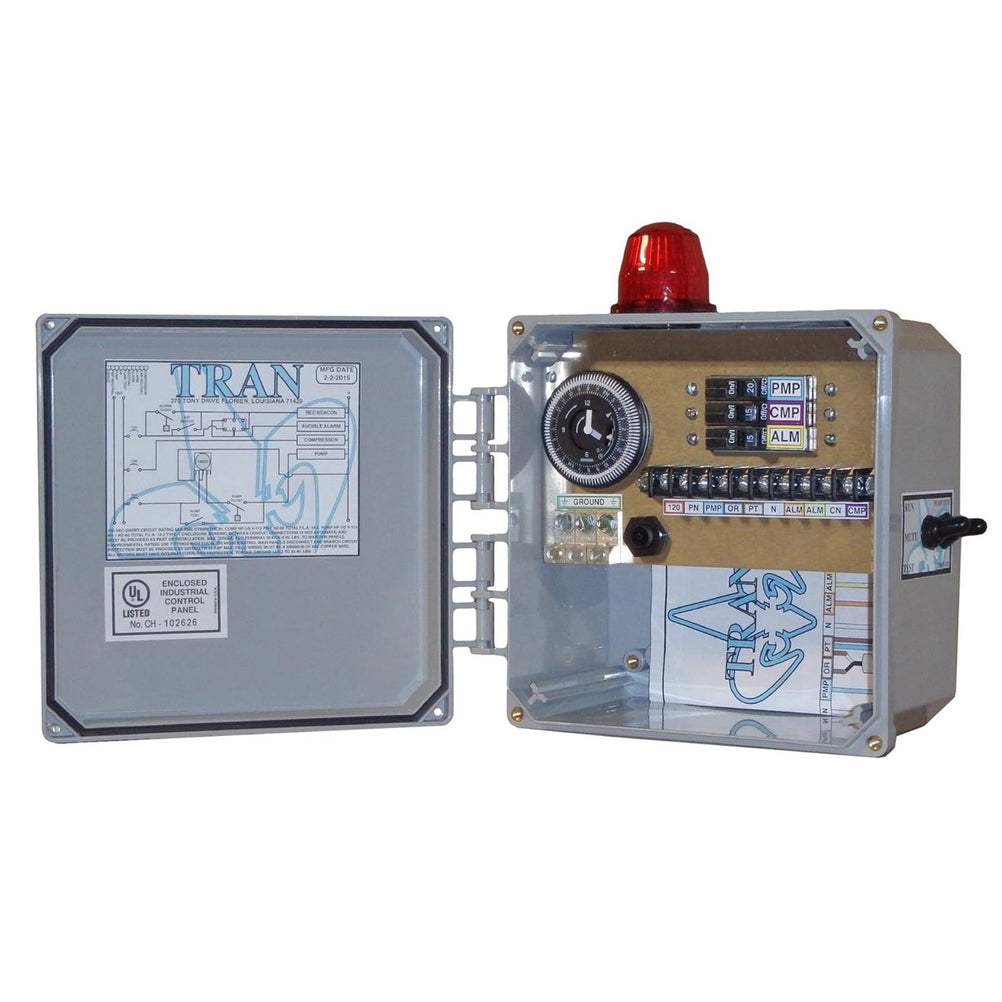Tran T2 Aerobic Septic Control Panel with timer and air switch